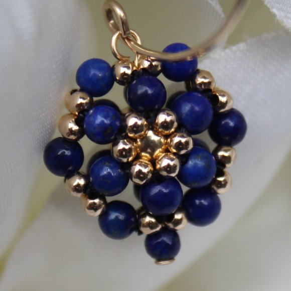 Lapis Lazuli and 14kt Gold Filled Dangle Earrings - Picture 11 of 16